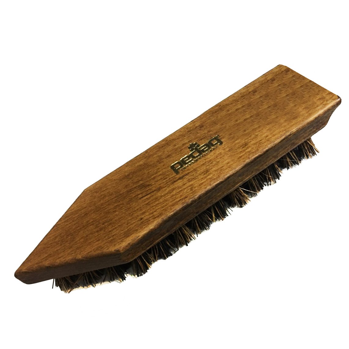 Щетка для обуви деревянная Нужная с натуральным ворсом бежевый 16,5 см