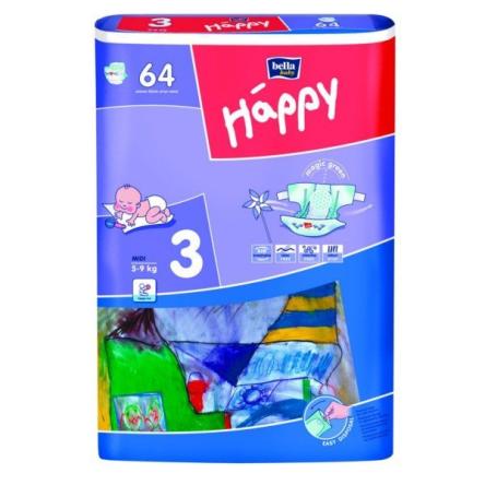 Купить Подгузники Bella baby Happy MIDI - 64 шт. 