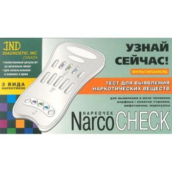 Тест-мультипанель NARCOCHECK для выявления 3 видов наркотических в-в по моче