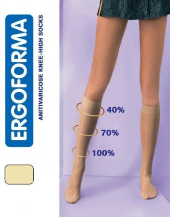 Гольфы женские антиварикозные 2 класс компрессии Ergoforma (321) 23-32мм рт.ст.