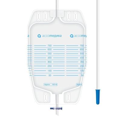 Мочеприемник носимый, 750 мл, длина трубки 50см,  Ассомедика