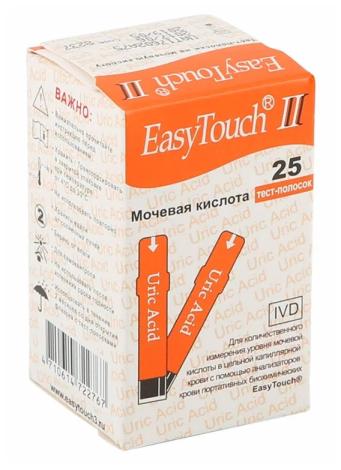 Тест-полоски ИзиТач (EasyTouch) (мочевая кислота) №25 УЦЕНКА