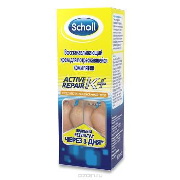 SCHOLL Крем Восстанавливающий для потрескавшейся кожи пяток 60 мл.