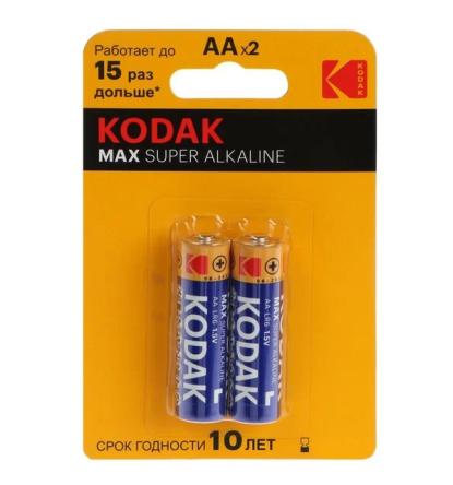 Купить Батарейки Kodak MAX SUPER LR6-2BL (AA), 2шт.