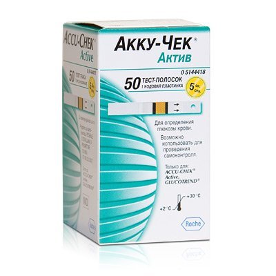 Тест-полоски Акку-Чек Актив (Accu-Chek Active) 50 шт.