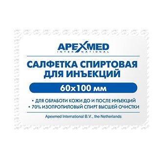 Салфетка спиртовая для инъекций Apexmed