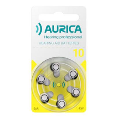 Батарейки для слуховых аппаратов AURICA 10 6шт/уп