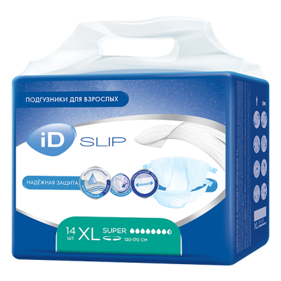 Подгузники для взрослых iD SLIP, 14 шт.*
