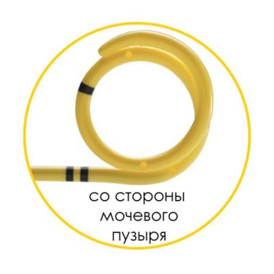 Мочеточниковый стент c покрытием Urotech Yellow Star двухпетлевой  универсальная длина 22-30 см