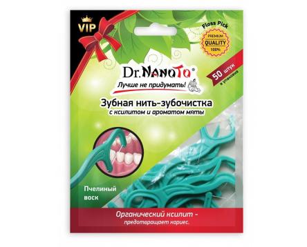 Купить Зубная нить-зубочистка 10105 Dr. NanoTo ФЛОССПИК (50шт)