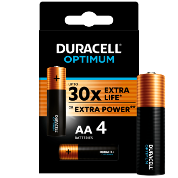 Элемент питания Duracell LR6-4BL Optimum (пальчиковая) 1уп/4шт