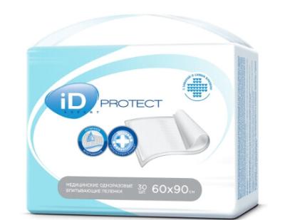 Пеленки одноразовые впитывающие 60*90см 30шт/уп iD Protect EXPERT